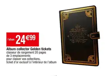 Cora x Carrefour Album collector Golden tickets classeur de rangement 20 pages offre
