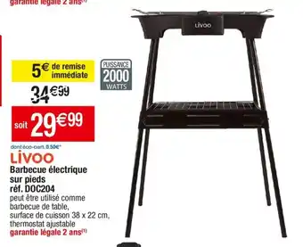 Cora x Carrefour Barbecue électrique sur pieds réf. DOC204 offre
