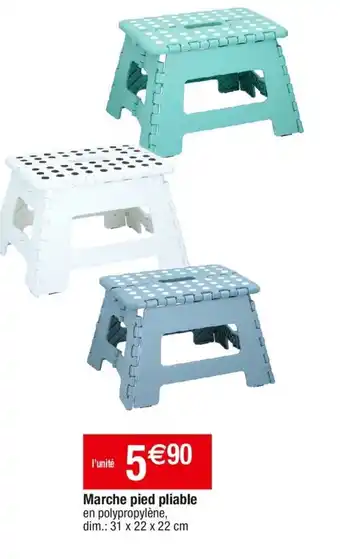 Cora x Carrefour Marche pied pliable offre
