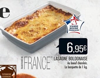 Match LASAGNE BOLOGNAISE offre