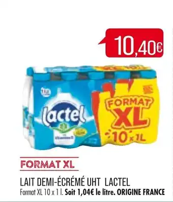Match LAIT DEMI-ÉCRÉMÉ UHT LACTEL offre