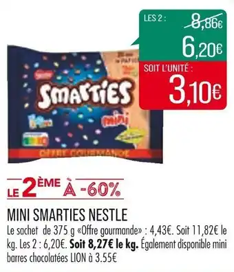 Match MINI SMARTIES NESTLE offre