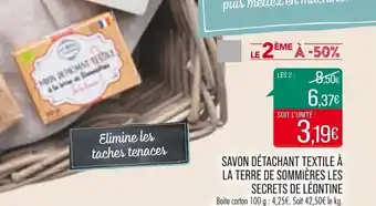 Match SAVON DÉTACHANT TEXTILE À LA TERRE DE SOMMIÈRES LES SECRETS DE LÉONTINE offre