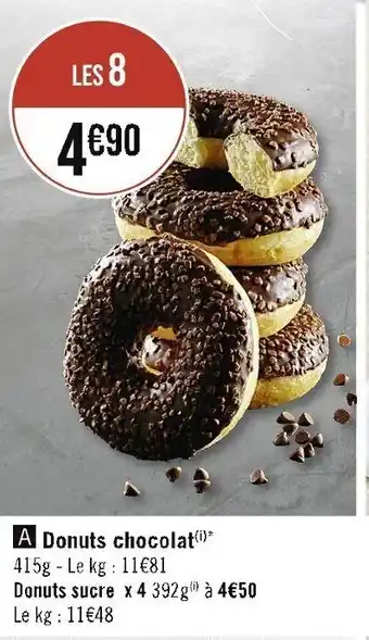Casino Supermarchés Donuts chocolat offre