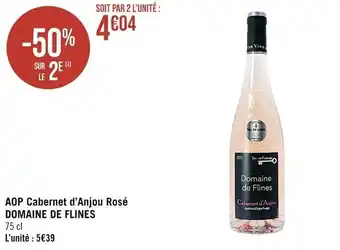 Casino Supermarchés AOP Cabernet d'Anjou Rosé DOMAINE DE FLINES offre