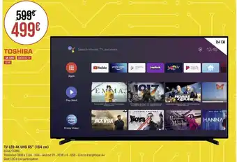 Casino Supermarchés TV LED 4K UHD 65" (164 cm) offre