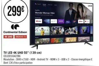 Casino Supermarchés TV LED 4K UHD 55" (139 cm) offre