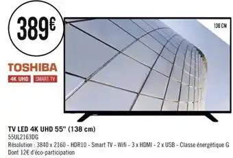 Casino Supermarchés TV LED 4K UHD 55" (138 cm) offre