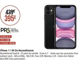 iPhone 11 64 Go Reconditionné
