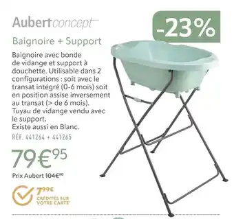 Aubert concept Baignoire + Support