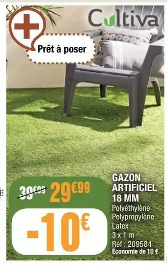 Gazon artificiel 18mm