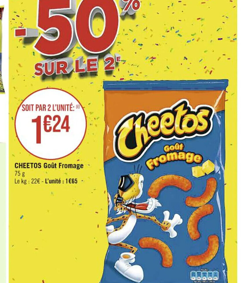 Promo CHEETOS Goût Fromage 75 g chez Hyper Casino