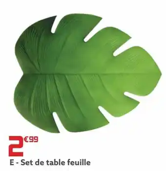 Gifi Set de table feuille offre