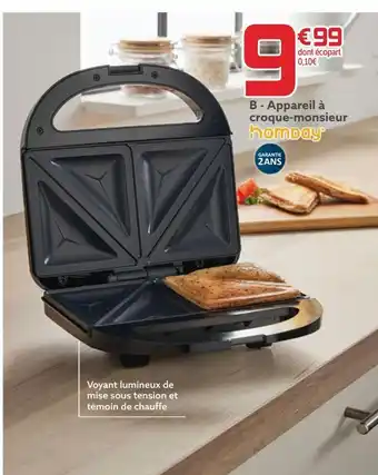 Gifi Appareil a croque-monsieur offre