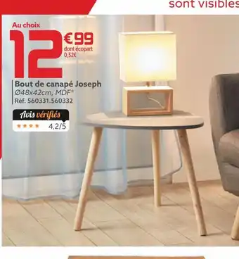 Gifi Bout de canapé joseph offre