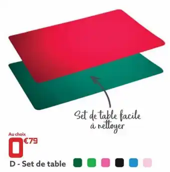 Gifi Set de table offre