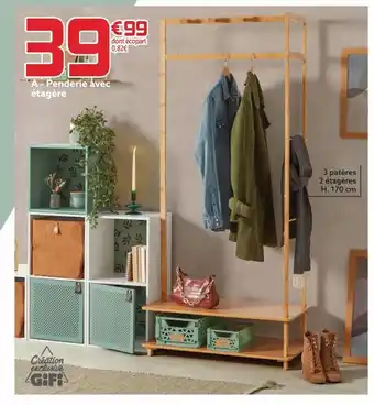 Gifi Penderie avec etagere offre