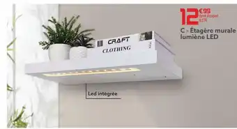 Gifi Étagère murale lumiene led offre