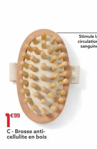 Brosse anti-cellulite en bois