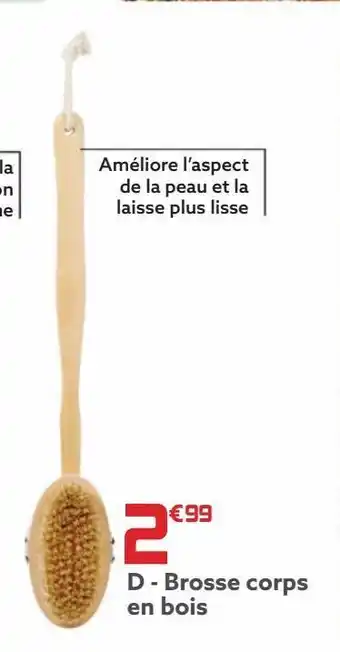 Gifi Brosse corps en bois offre