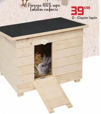 Gifi Clapier lapin offre
