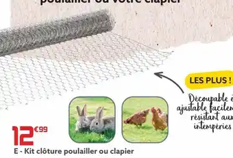Gifi Kit cloture poulailler ou clapier offre