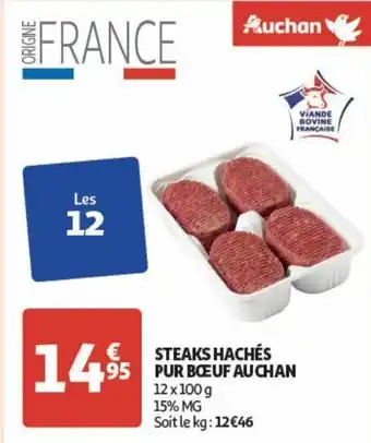 Auchan Steaks haches pur boeuf auchan offre