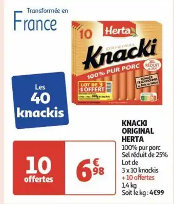 Auchan Knacki original herta offre