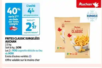 Auchan Frites classic surgelées auchan offre