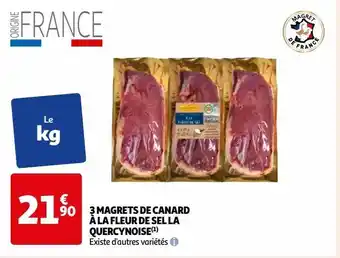 Auchan 3 magrets de canard a la fleur de sel la quercynoise offre