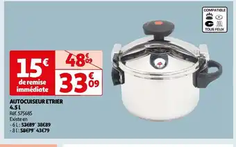 Auchan Autocuiseur etrier 4.5 l offre