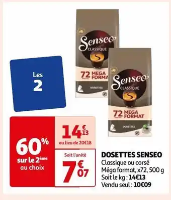 Auchan Dosettes senseo offre