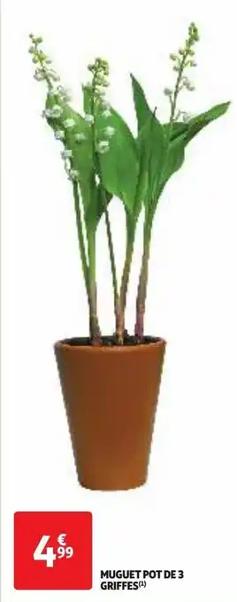 Auchan Supermarché Muguet pot de 3 griffe offre