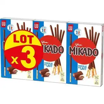 Auchan Mikado au chocolat au lait lu offre