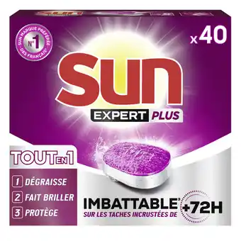 Auchan Supermarché Tablettes lave-vaisselle expert plus sun offre