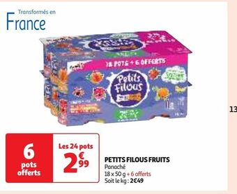 Auchan Supermarché Petits filous fruits offre