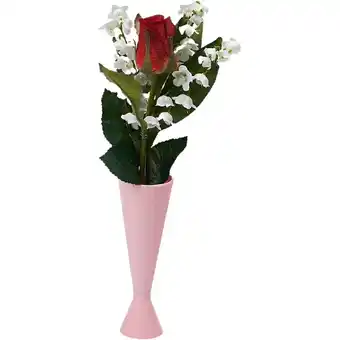 Auchan Supermarché Vase 3 brins de muguet + 1 rose offre