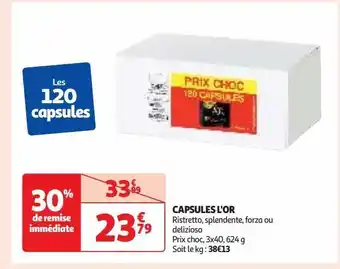 Auchan Supermarché Capsules l'or offre