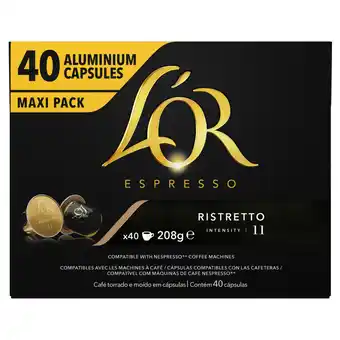 Auchan Supermarché Capsules café ristretto l'or offre