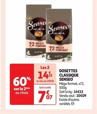 Auchan Supermarché Dosettes classique senseo offre