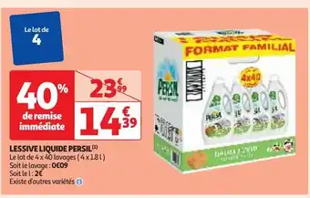 Auchan Supermarché Lessive liquide persil offre
