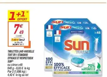 Netto Tablettes Lave-vaisselle Tout En 1 Standard Efficace Et Respectueux Sun offre