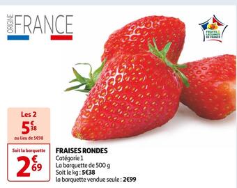 Auchan Supermarché Fraises rondes offre