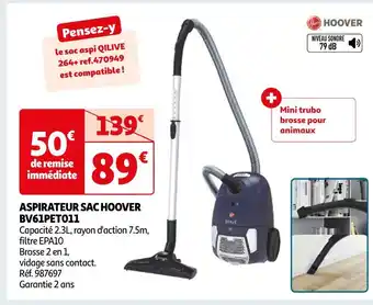 Auchan Hoover aspirateur sac bv61pet011 offre