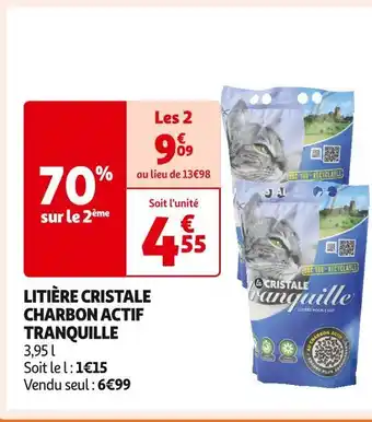 Tranquille litière cristale charbon actif