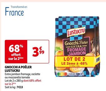 Auchan Supermarché Lustucru gnocchi a poêler offre