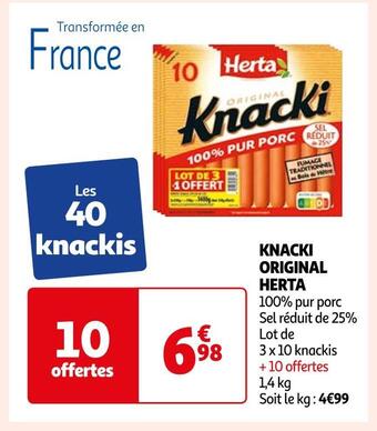 Auchan Herta knacki original offre