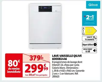 Auchan Qilive lave-vaisselle qilive 600081446 offre