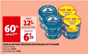 Auchan Supermarché Petit navire thon au naturel démarche responsable offre