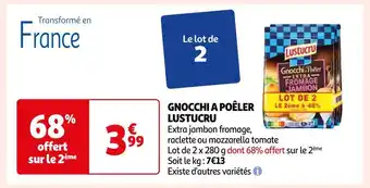 Auchan Lustucru gnocchi a poêler offre